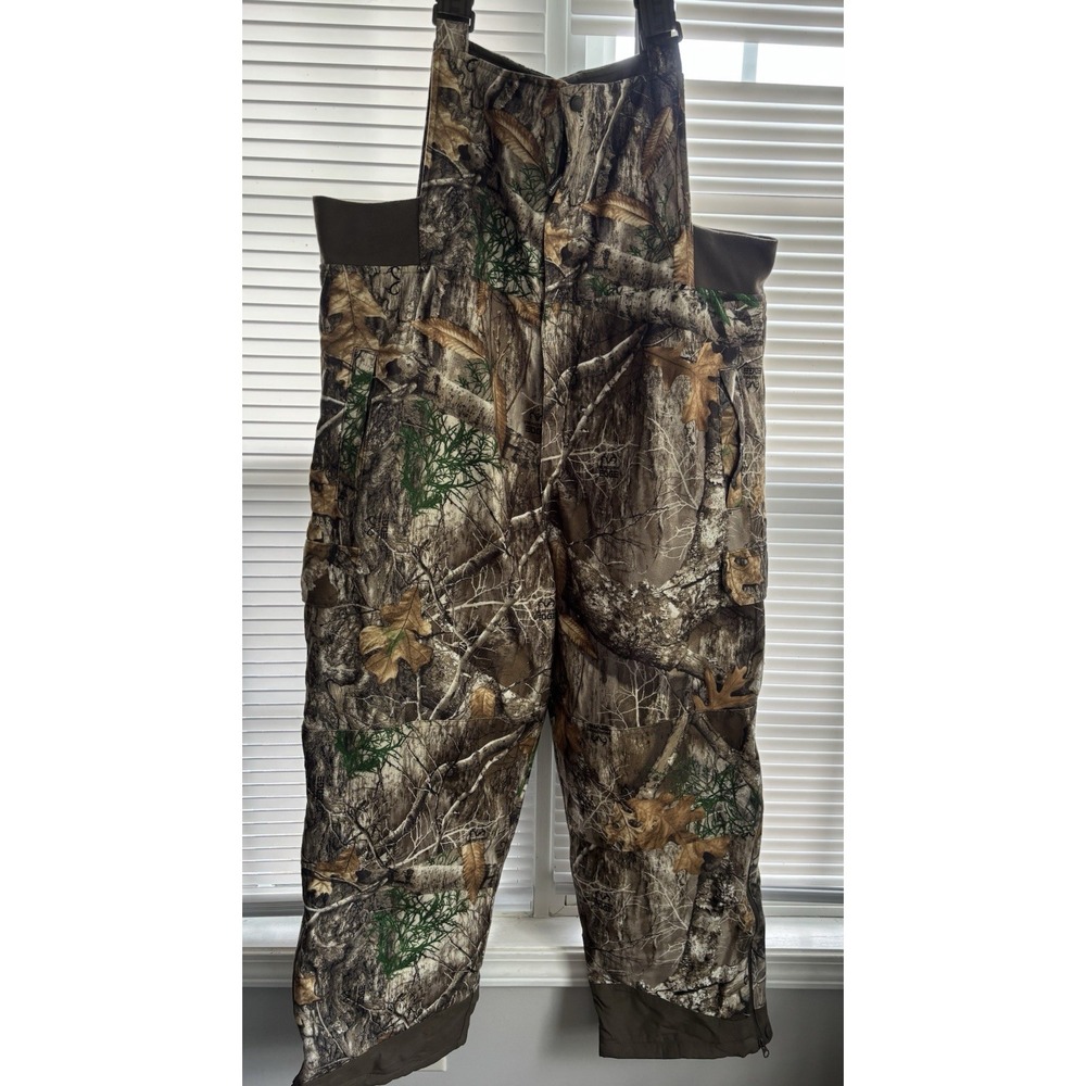 Realtree Edge Men's Insulated Hunting Bib Overalls XL Waterproof Camo NWOT